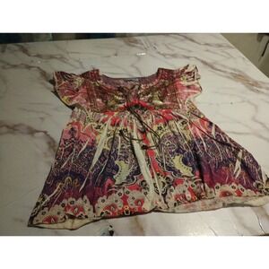 Y2K Vintage Unity World Wear Blouse Petite SizePS Fairy Boho Gipsy Western Style